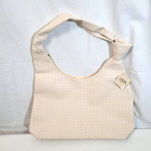 NWT Ulta Beauty Cream Woven Knotted Hobo Shoulder Bag